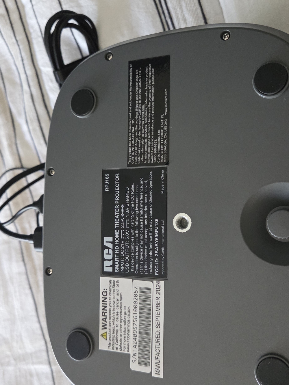 RCA 720P HD Smart Home Theater Projector intended for Roku Streaming device - Picture 3 of 4
